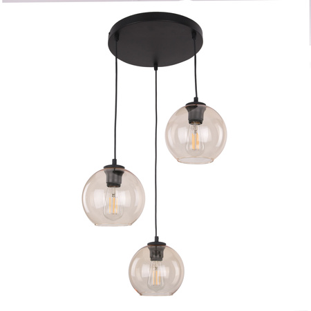 CUBUS BURSZTYN LAMPA WISZĄCA 3 PŁ KOŁO TK Lighting 4601
