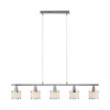 Lampa wisząca pięć szklanych kloszy na chromowanej belce  ACCOR Just Light 5xE14  15375-17