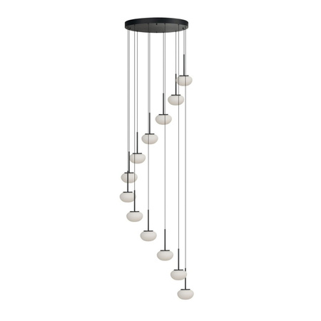 Lampa wisząca kaskadowa LED 3000K SERENITY 12 BK AZZARDO AZ6534