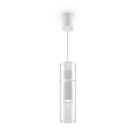 Ryflowana tuba lampa wisząca otoczona szklanym kloszem  Dynamics MOD326PL-01W Maytoni