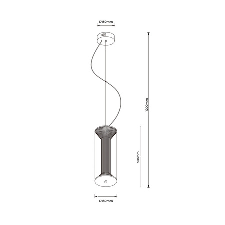 Lampa wisząca Aeris dymna LED CCT Light Prestige LP-2137/1P SM