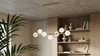 Beżowa lampa wisząca z kloszami do jadalni ARDI Kaja Lighting K-5842