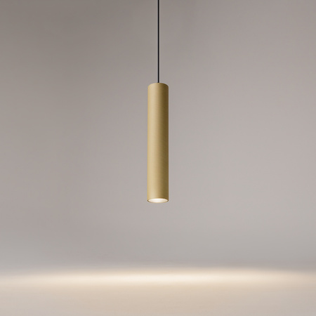 Lampa wisząca pojedyńcza matowa złota tuba 5,4cm 1xGU10 Artisan P082PL-GU10-MG Maytoni