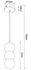 Lampa wisząca szklana kula wraz z dwoma dekoracyjnymi kulami z kamienia naturalnego Maxlight P0665 Alice