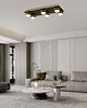 Plafon szóstka prostokątny Biarritz czarny chrom Aviano Lighting 9047-705