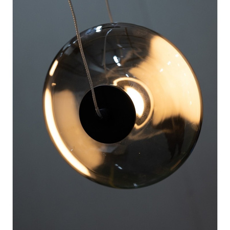 Lampa wisząća z okrągłym bursztynowym kloszem LED 3000K ANDORA L PENDANT 1 AMBER Azzardo AZ6882