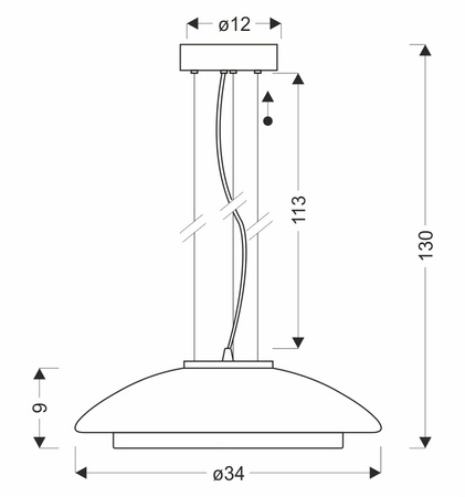 Lampa wisząca szklany bursztynowy klosz zewnętrzny OMBRE 34 cm 1xGX53 Candellux Studio 31-51080