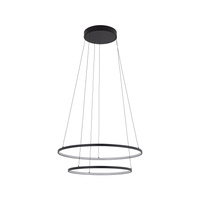 Lampa wisząca dwa czarne pierścienie CIRCOLO POWER LED 3000K Nowodvorski 11647