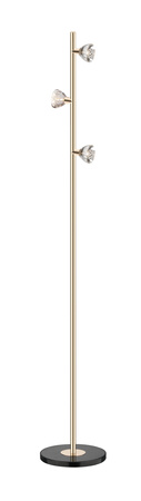 Lampa podłogowa złota 3 klosze na pionowym profilu BOSTON LED 3000K Zuma Line F0603-03A-F7B1