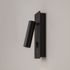 Czarny kinkiet z gniazdem USB LED 3000K Mirax C041WL-L3B3K Maytoni