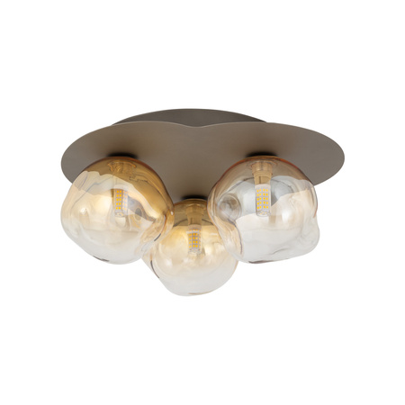 Lampa sufitowa w odcieniu brązu z koniakowymi kloszami LAVA NEW BROWN 3XG9 Tk Lighting 11453