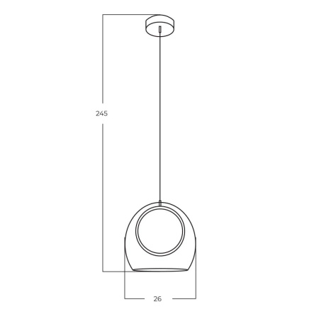 Lampa wisząca NICOLE PENDANT SMOKY AZZARDO AZ6196