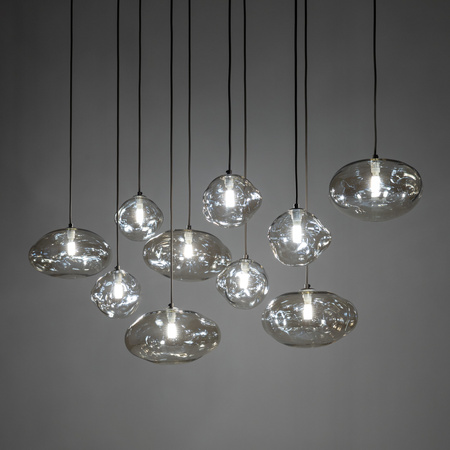 Lampa wisząca dziesięć zwisających nieregularnych kloszy NEBIA NEW BROWN 10XG9 Tk Lighting 11793