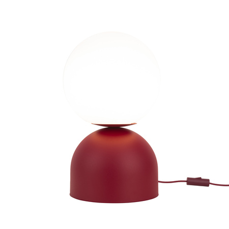 Duża lampka stołowa o średnicy 30cm w kolorze burgund 1xE27 MIKI BURGUND BIG Tk Lighting 16217