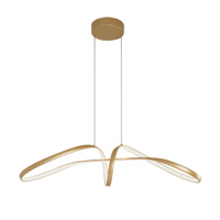Złota lampa wisząca ledowa w stylu glamour SNOW Kaja Lighting K-8235
