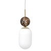 Lampa wisząca szklany klosz plus kula ozdobna Crema 1xE14 Milagro MLP2812