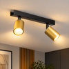 Lampa sufitowa Hudson 2xGU10 Czarno-Złoty Milagro MLP0258