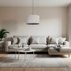 Lampa wisząca z tkaniny o średnicy 50cm VELLUM BLACK 500 1xE27 Tk Lighting 10751
