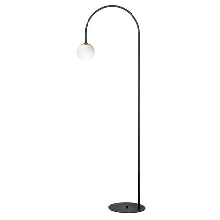 Lampa podłogowa czarna łukowa z kulistym kloszem BOW 1xE14 Zuma Line 1280