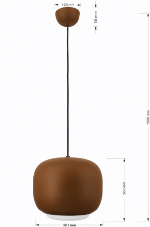 Lampa wisząca jedynka Positano brązowa Aviano Lighting 6026-118