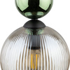 Lampa wisząca pojedyńcza z ryflowanym koniakowym kloszem i zieloną kulą SOPHIA GREEN COGNAC 1xE14 Tk Lighting 11145