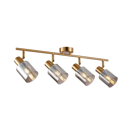 Listwa sufitowa poczwórna mosiężna 4xE14 Santia Italux SPL-65342-4-BRO-SG