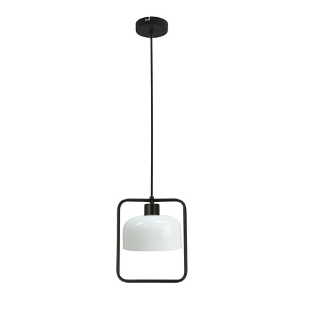 Zodiac lampa wisząca czarny 1x40W E27 klosz biały Candellux 31-26798
