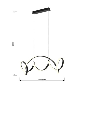 Lampa wisząca Toronto LED czarna Aviano Lighting 7095-0110