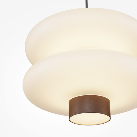 Lampa wisząca potrójna brązowa LED - szklane klosze Nuvem Maytoni MOD497PL-L23BRK