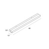Podłużny kinkiet 89cm w kolorze chrom światło w dół do łazienki IP44 Maxlight W0405D Trio