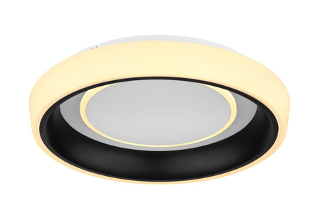 Lampa sufitowa czarna TABANO LED Globo 48272-46B sterowana pilotem