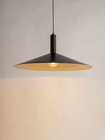 Lampa wisząca CAPRI M 70cm 1xE27 czarny/złoty Sigma 41011