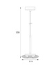 Lampa wisząca złota LED 3000K Maxlight P0649 Lunaris