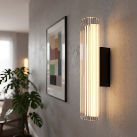 Kinkiet Trivia Black 6W akrylowa tuba LED CCT IP44 Milagro ML2722