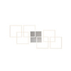 Lampa sufitowa kwadraty LED w kolorze stalowym Q-INIGO Paul Neuhaus 6014-55 sterowana pilotem