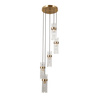Lampa wisząca pięć szklanych zwisów 5xE14 Taraso Italux PND-40760-5-HBR