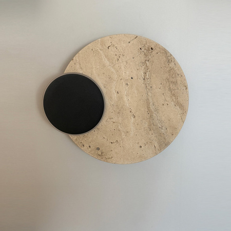 Okrągły kinkiet z trawentynu ECLIPSE WALL 12W 3000K AZZARDO AZ6668