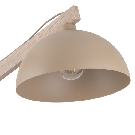 Drewniana lampa podłogowa z metalowym kloszem 1XE27 OSLO SABIA Tk Lighting 16130