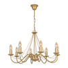 Złota, świecznikowa lampa wisząca glamour BARTEZ Kaja Lighting KZ-3992