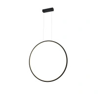 Lampa wisząca czarna pionowa obręcz o średnicy 65cm Loop S LED IP44 PL0119-65-CCT-BK Yaskr