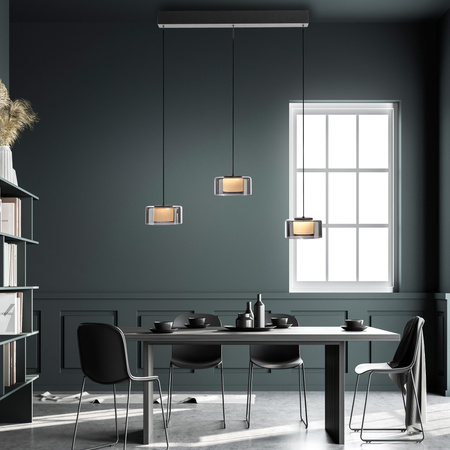 Potrójna lampa wisząca z funkcją ściemniania i Comfort LIFT RIKA Paul Neuhaus 2113-18