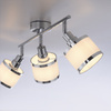 Listwa sufitowa chromowana z trzema szklanymi kloszami ACCOR 3xE14 Just Light 15373-17