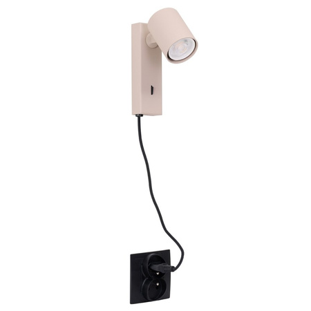 Kinkiet z przewodem do gniazdka EXO WALL PLUG BEIGE Azzardo AZ7265