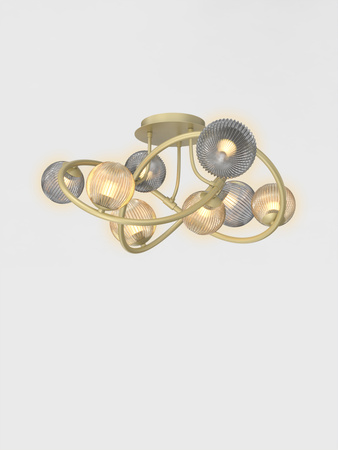 Lampa sufitowa METZ 8 złota Wofi Premium 9015-804