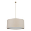 Lampa wisząca duży abażur z lnu o średnicy 77cm LARGO LINEN 3XE27 Tk Lighting 11485
