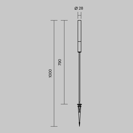 Słupek ogrodowy dogruntowy 79cm LED 3000K Flare O487FL-L3GF3K1 Maytoni