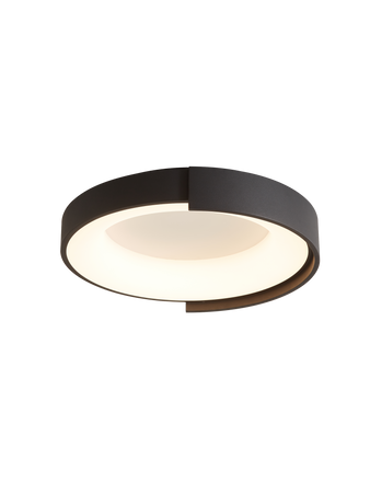MaxLight Plafon LED 50W 3000K CRI90 Ø40 cm czarny – metal + akryl