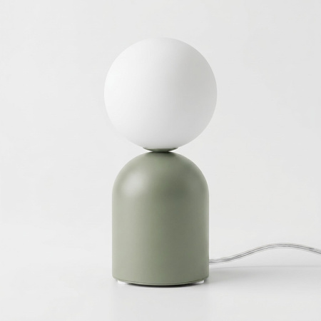 Szałwiowa lampka stołowa z białym kloszem KONI Kaja Lighting K-5974
