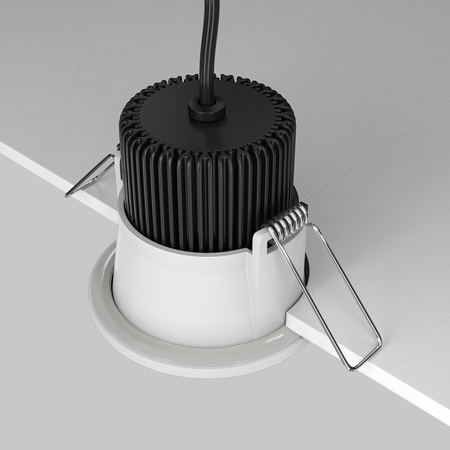 Białe okrągłe oczko podtynkowe średnica 6cm IP65 LED 3000K Zoom DL034-01-06W3K-W Maytoni