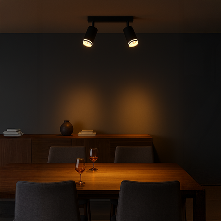 Oprawa Pipe Ring Spot Czarny 2xGU10 Milagro ML2069